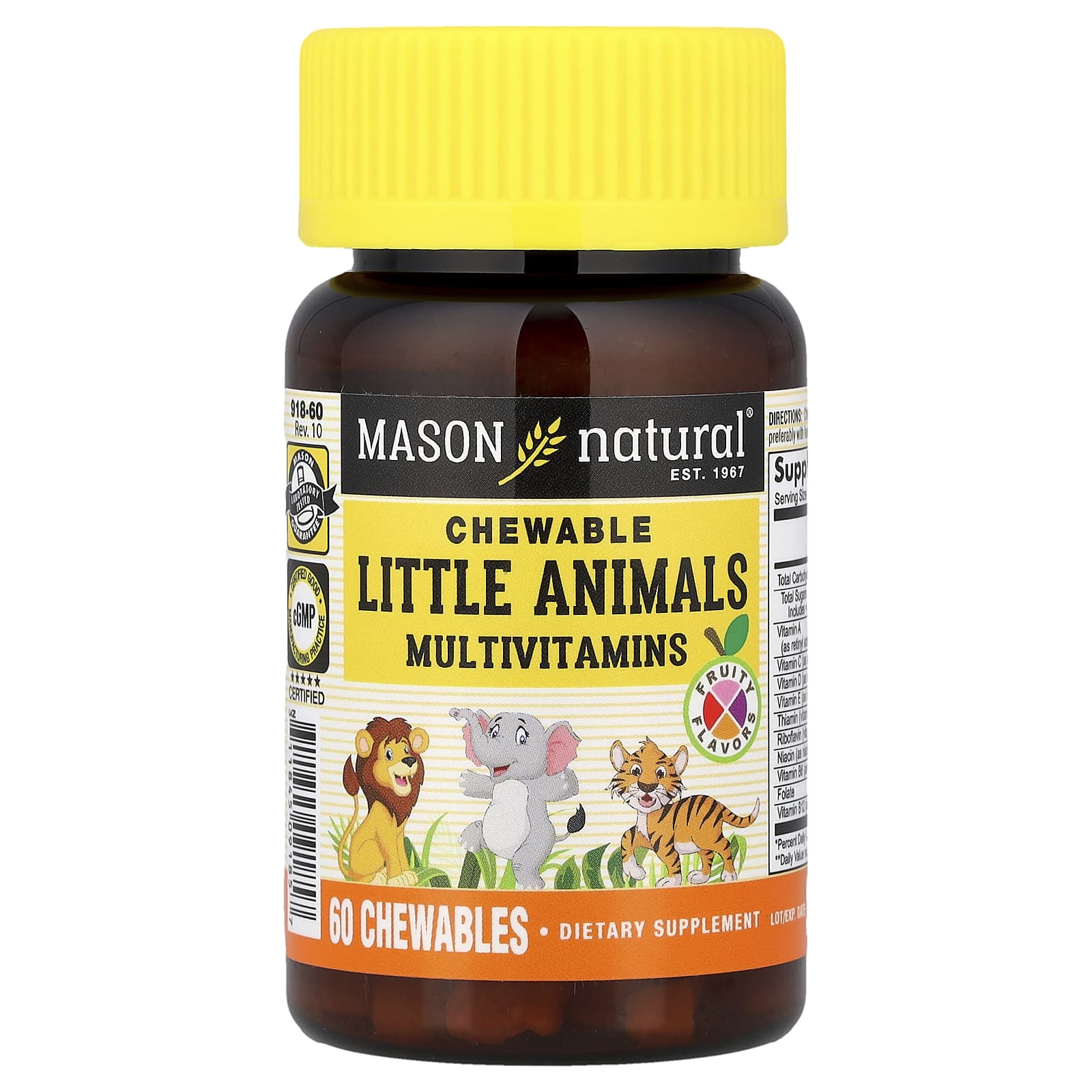 Mason Natural Little Animals Multivitamins