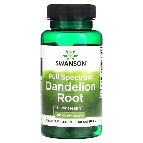Swanson Full Spectrum Dandelion Root – 515 mg, 60 Capsules